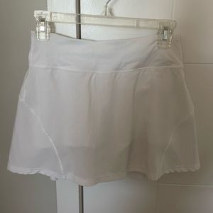 Lululemon White Pleated Tennis/Golf Skirt